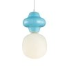 Niebieska  ceramiczna lampa wisząca LATERA Italux PND-94331-1L-BLU